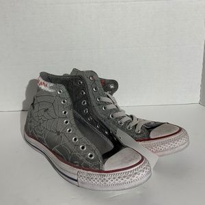 Converse CTAS Hi All Star Grey Spider Man Limited Edition UK 7 *missing laces